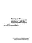 Gouvernance, droit international et responsabilité sociétale des entreprises = Governance, international law and corporate societal responsibility