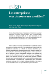 Les entreprises : vers de nouveaux modèles ?