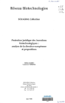 Protection juridique des inventions biotechnologiques : analyse de la directive européenne et propositions