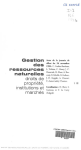 Gestion des ressources naturelles : droits de propriété, institutions et marchés : actes de la journée de débat du 26 novembre 1998