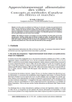 Approvisionnement alimentaire des villes : concepts et méthodes d'analyse des filières et marchés