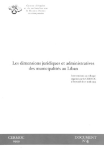 Les dimensions juridiques et administratives des municipalités au Liban