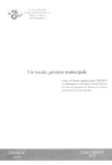 Actes du forum Vie locale, gestion municipale