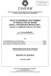 Rôle économique des femmes et inégalités de genre dans l'arganeraie marocaine : cas de la commune rurale d'Aït Mzal [Maroc]