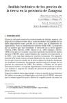 Análisis hedónico de los precios de la tierra en la provincia de Zaragoza