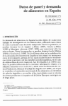 Datos de panel y demanda de alimentos en Espana