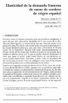 Elasticidad de la demanda francesa de carne de cordero de origen español