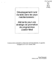 Développement rural durable dans les pays méditerranéens : éléments pour une stratégie de promotion de programmes Leader-Med