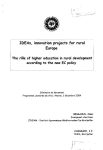 IDEAs, innovation projects for rural Europe: the role of higher education in rural development according to the new EC Policy