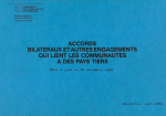 Accords bilatéraux et autres engagements qui lient les communautés à des pays tiers