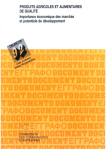 Produits agricoles et alimentaires de qualité : importance économique des marchés et potentiels de développement, rapport final