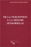 De la perception à la mesure sensorielle