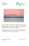 Sur le bassin versant de l'Etang de l'Or, les pratiques agricoles qui participent au phénomène de pollution des eaux par les nitrates