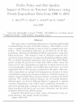 Public policy and diet quality: impact of prices on nutrient adequacy using French expenditure data from 1996 to 2005