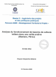 Analyse du fonctionnement de bassins de collecte laitiers dans une vallée andine (Mantaro, Pérou)