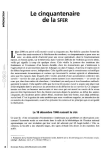 Economie rurale, n. 255-256 - 2000/01-04 - Les cinquante premières années de la SFER : quel avenir pour l'économie rurale ?