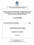 Evolution institutionnelle et contractuelle d'une coopérative dans la filière légumes en Albanie