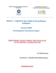 Indicateurs locaux d'impact des projets de lutte contre la désertification