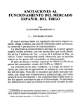 Anotaciones al funcionamiento del mercado espanol del trigo