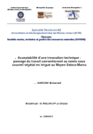 Acceptabilité d'une innovation technique : passage du travail conventionnel au semis sous couvert végétal en irrigué au Moyen Sebou (Maroc)