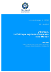 L’Europe, la Politique Agricole Commune et le monde