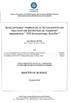 Développement commercial et actualisation des prix pour une entreprise de transport frigorifique "TFE International Sud-Est"