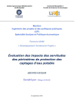 Evaluation des impacts des servitudes des périmètres de protection des captages d'eau potable