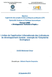 Limites de l'application infranationale des indicateurs de développement durable