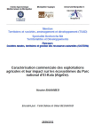 Caractérisation commerciale des exploitations agricoles et leur impact sur les écosystèmes du parc national d'El-Kala (Algérie)