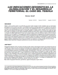 Las indicaciones geográficas, la globalización y el desarrollo territorial: el caso del tequila