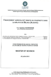 Financement agricole et droits de propriété dans la wilaya de Bejaia (Algérie)