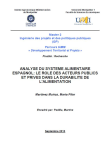 Analyse du système alimentaire espagnol