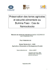 Préservation des terres agricoles et sécurité alimentaire au Burkina Faso