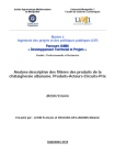 Analyse descriptive des filières des produits de la châtaigneraie albanaise