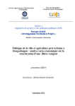 Politique de la ville et agriculture péri-urbaine à Ouagadougou : analyse socio-économique sur la structuration d'une filière compost