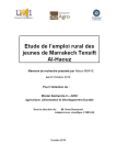 Etude de l'emploi rural des jeunes de Marrakech Tensift Al-Haouz