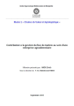 Contribution à la gestion du flux de matière au sein d'une enteprise agroalimentaire