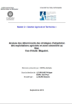 Analyse des déterminants des stratégies d'adaptation des exploitations agricoles en zone cotonnière au Mali