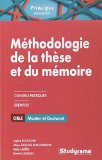 Méthodologie de la thèse et du mémoire