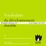 Vocabulaire du développement durable