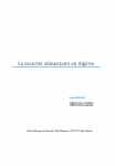 La sécurité alimentaire en Algérie