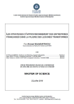 Les stratégies d'approvisionnement des entreprises françaises dans la filière des légumes transformés