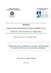 Elaboration des hypothèses de pratiques de désherbage en grande culture pour une agriculture écologique