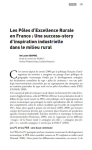 Les Pôles d’Excellence Rurale en France : une success-story d’inspiration industrielle dans le milieu rural