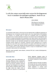 Le rôle des acteurs associatifs entre acteur du développement local et auxiliaire des politiques publiques