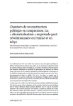 Chantiers de reconstruction politique en comparaison "décentralisation" en période post-révolutionnaire en Tunisie et en Libye