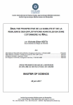 Analyse prospective de la viabilité et de la résilience des exploitations agricoles en zone cotonnière au Mali