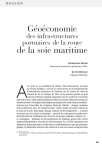 Géoéconomie des infrastructures portuaires de la route de la soie maritime