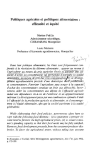 Politique agricole et politique alimentaire : efficacité et équité