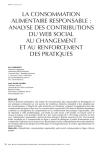 La consommation alimentaire responsable : analyse des contributions du web social au changement et au renforcement des pratiques